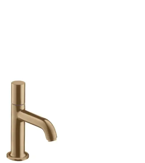 Standventil in Brushed Bronze von AXOR mit einem geraden Auslauf und schlichtem Design, geeignet für verschiedene Waschbecken und Anwendungen.